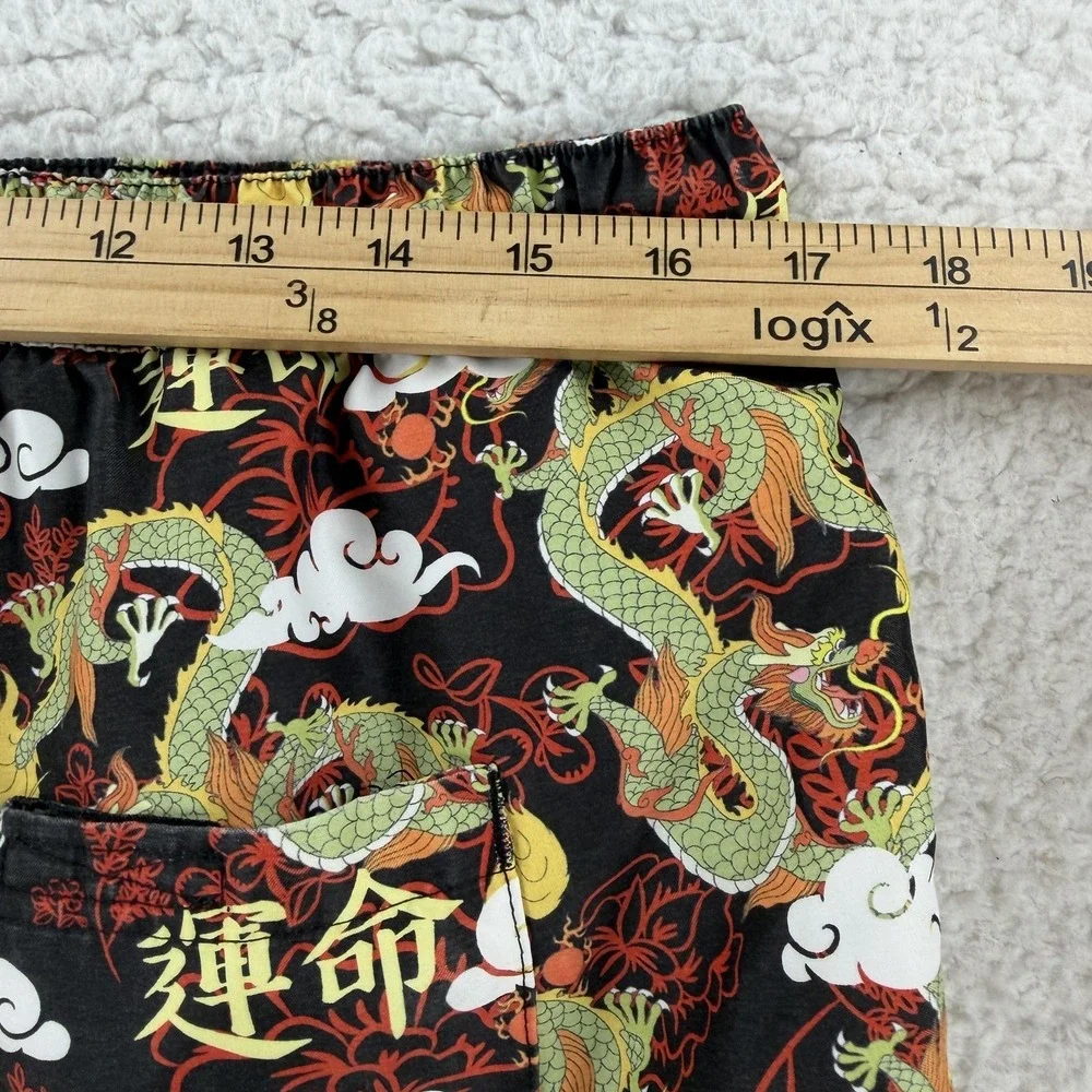 Empyre Swim Shorts Mens 2XL Black Dragon Print Trunks Mesh Lined Quick Dry Beach